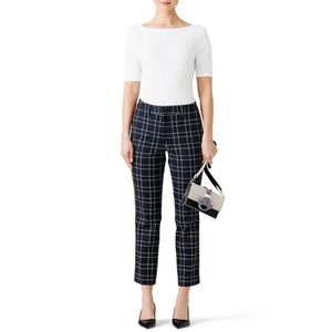 SLATE & WILLOW Plaid Trouser With Contrast Pipe